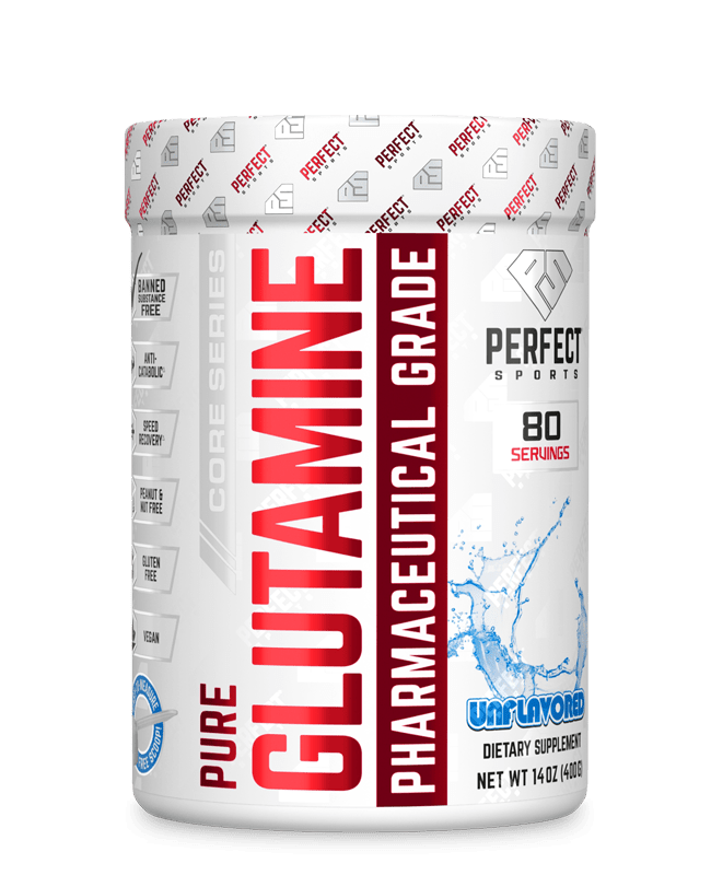 PERFECT Sports Glutamine 400 gram bottle unflavoured with transparent background